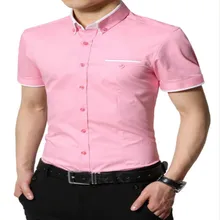 Мужская одежда, платье, рубашка, новая мужская деловая Повседневная рубашка, воротник, пэчворк, удобная рубашка с короткими рукавами 5XL