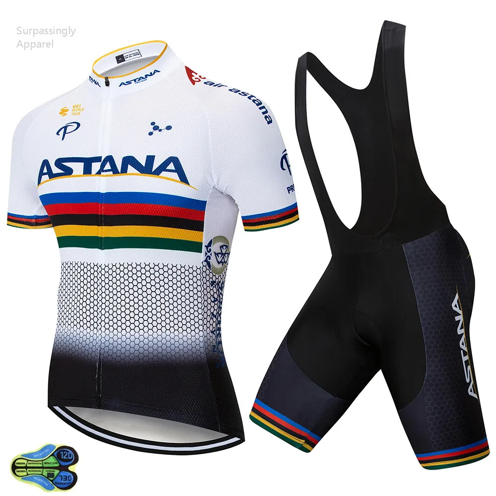 Команда UCI Vélo комплекты Астана Ropa Ciclismo мотобайк велосипед велотренажер Костюмы