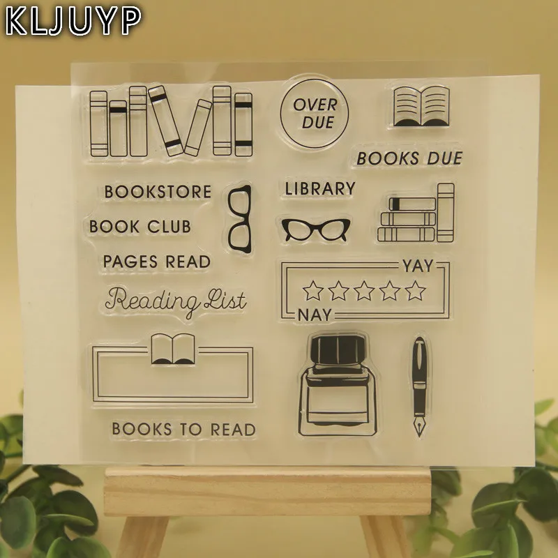 

KLJUYP Book Club Transparent Clear Silicone Stamp/Seal for DIY scrapbooking/photo album Decorative clear stamp sheets
