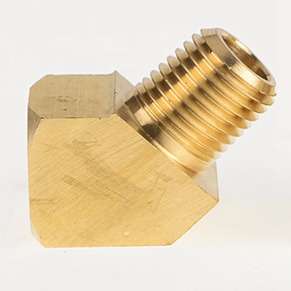 

2pcs 1/8" 1/4" 3/8" 1/2" Hose Pipe Fitting 45 Degree Brass Street Elbow with NPT Thread (Model 3350)