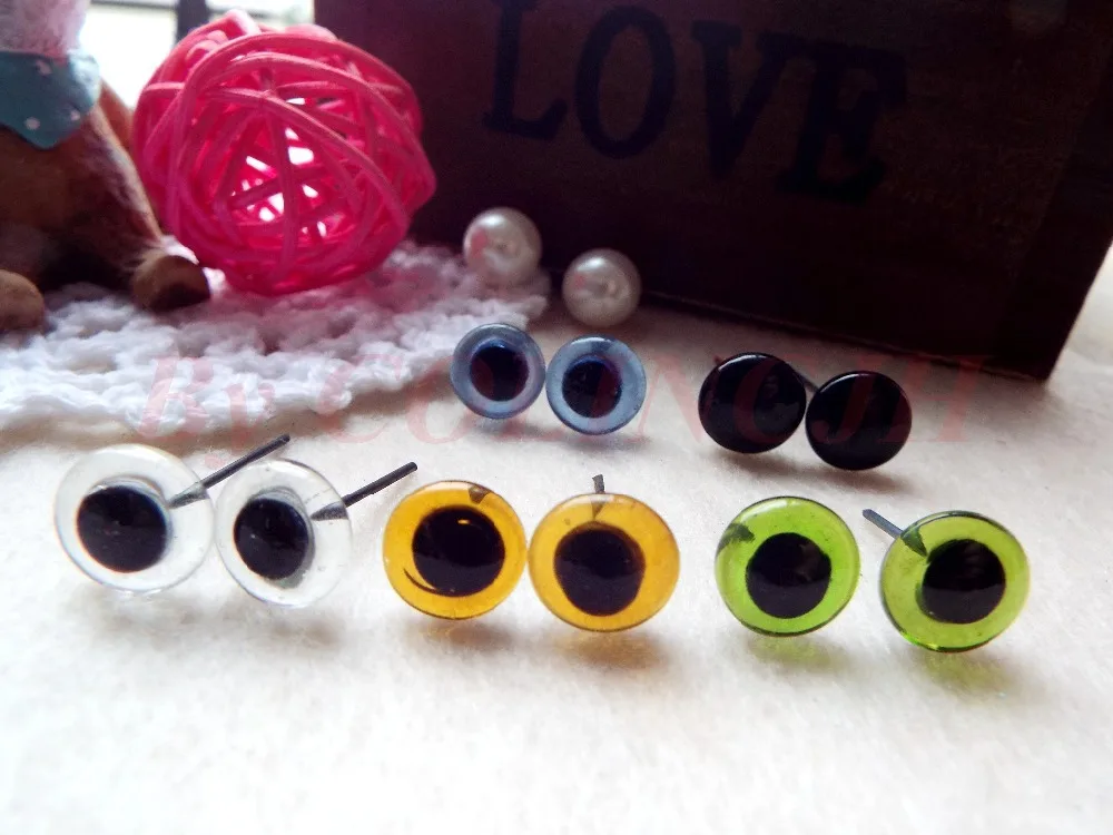 20pcs/lot Mix-Color Glass Eyes 3mm-12mm 5 colors doll accessories doll eyes doll eyewear accessories glass doll eyes