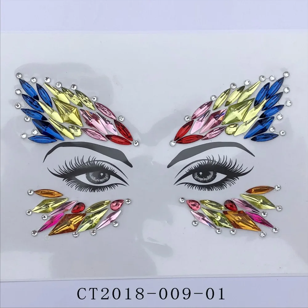 New Acrylic Resin Drill Stick Bindi Sticker Handpicked Bohemia And Tribal Style Face And Eye