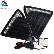 for 2012 2013 2014 Ford focus 3 LED daytime running light dimmer function tuning light fog cover external lights free shipping