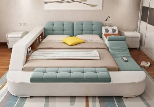 أوروبا وأمريكا نسيج القماش السرير تدليك الحديثة لينة سرير المنزل غرفة نوم الأثاث كاما muebles دي dormitorio/camas قورتو