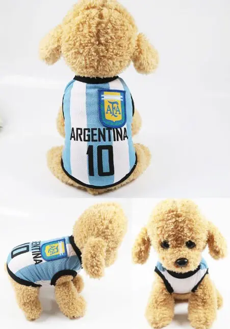 Gyapet 2018 منتخب روسيا football worldcup كلب جرو الملابس القميص الرياضة ارتداء ملابس للكلاب تنفس XS-6XL