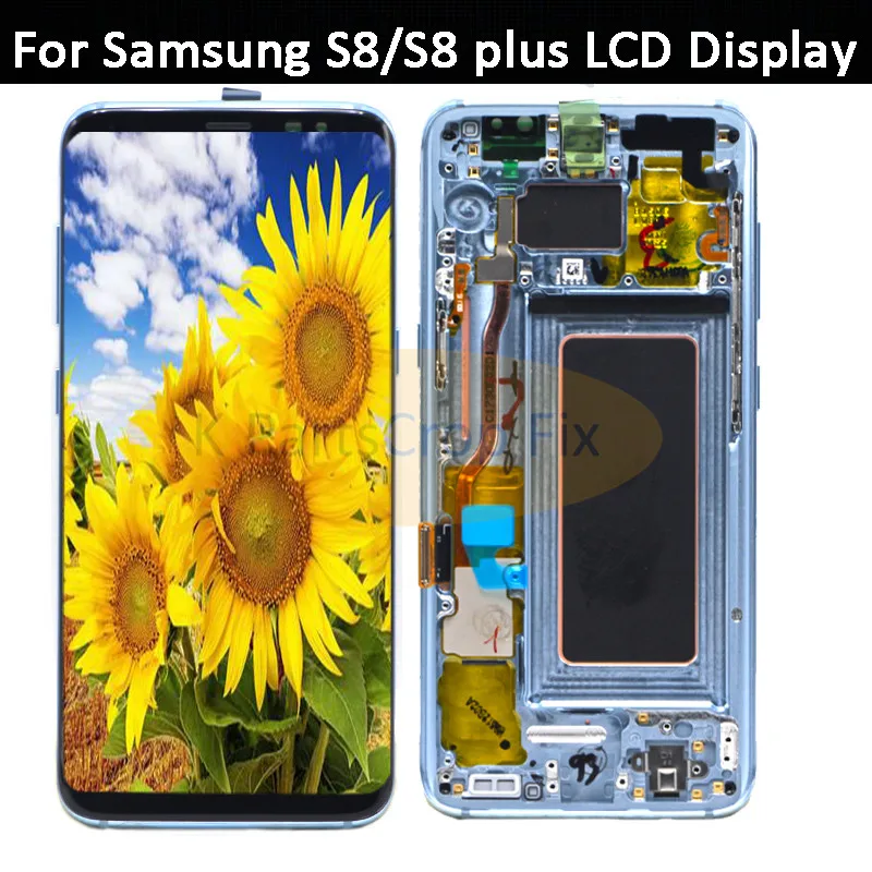 ЖК дисплей с сенсорным экраном и дигитайзером в сборе для Samsung galaxy S8 Plus G950F G950U G950W8 G955F G955W рамкой|touch screen