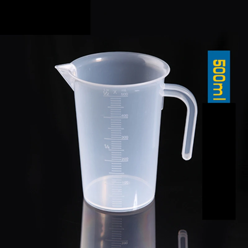 1 Набор(250 мл, 500 мл, 1000 мл, 2000 мл) пластиковая измерительная чашка с ручкой пищевой полипропилен школьная лаборатория кухонные принадлежности
