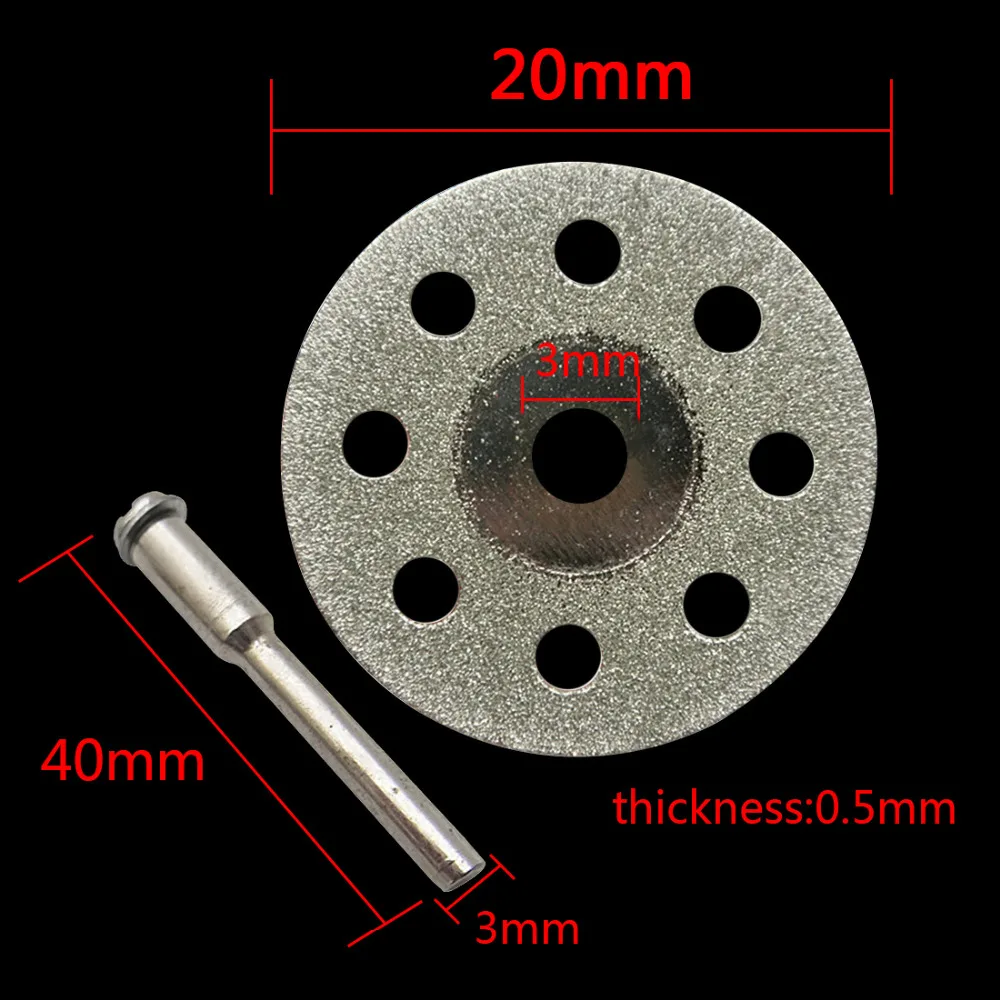 10 шт. Dremel Аксессуары 20 мм Алмазный Dremel режущий диск для металла шлифовальный круг дисковая пила для сверла роторный инструмент