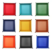 Boîte de rangement de bureau pliable plateau quadrilatère en cuir PU(China)