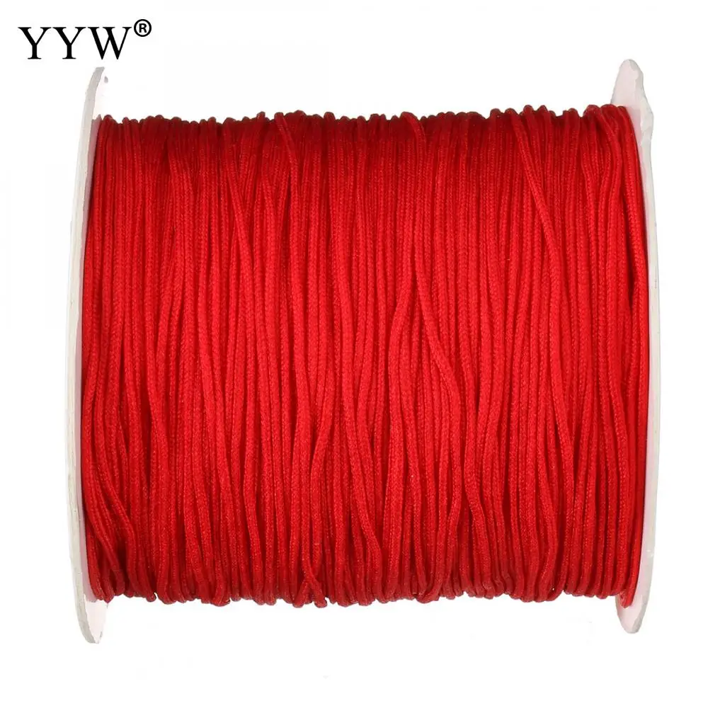 90meter/roll 0.8mm Nylon Cord Thread Chinese Knot Macrame Cord Bracelet Braided String DIY Tassels Beads cord for jewelry making Jewelry Findings