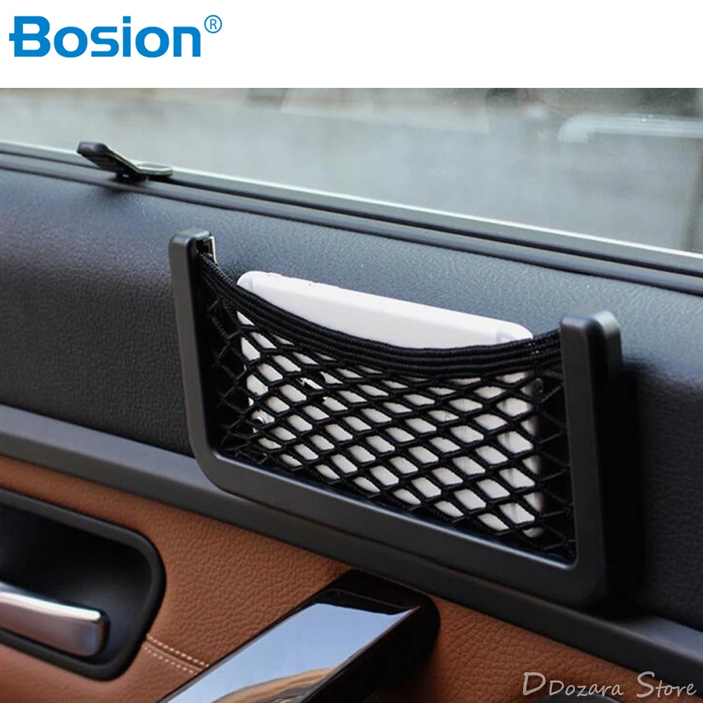 

Car Stowing Tidying Auto Elastic Storage Net String Mesh Bag GPS Phone Holder Ticker Pocket Car Styling Net storage