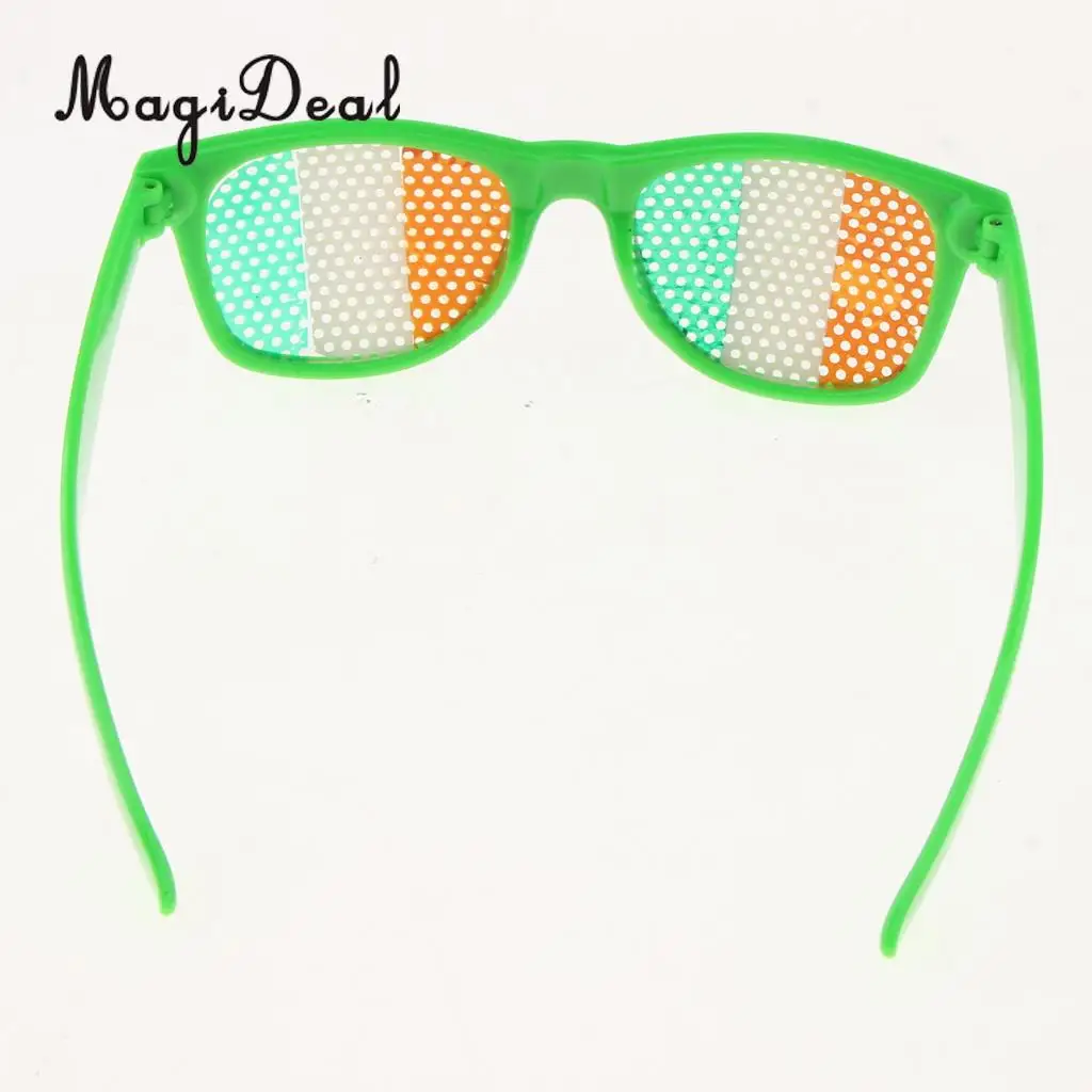 MagiDeal Happy St Patricks Day Eye Glasses Shamrock Irish Flag Sunglasses Costume Accessories Funny Party Favors