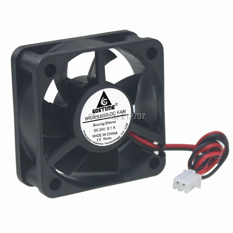 2 шт. Gdstime DC 24 в 50 мм 5c 5020 50x50x20 2Pin компьютерный ПК кулер охлаждающий вентилятор для
