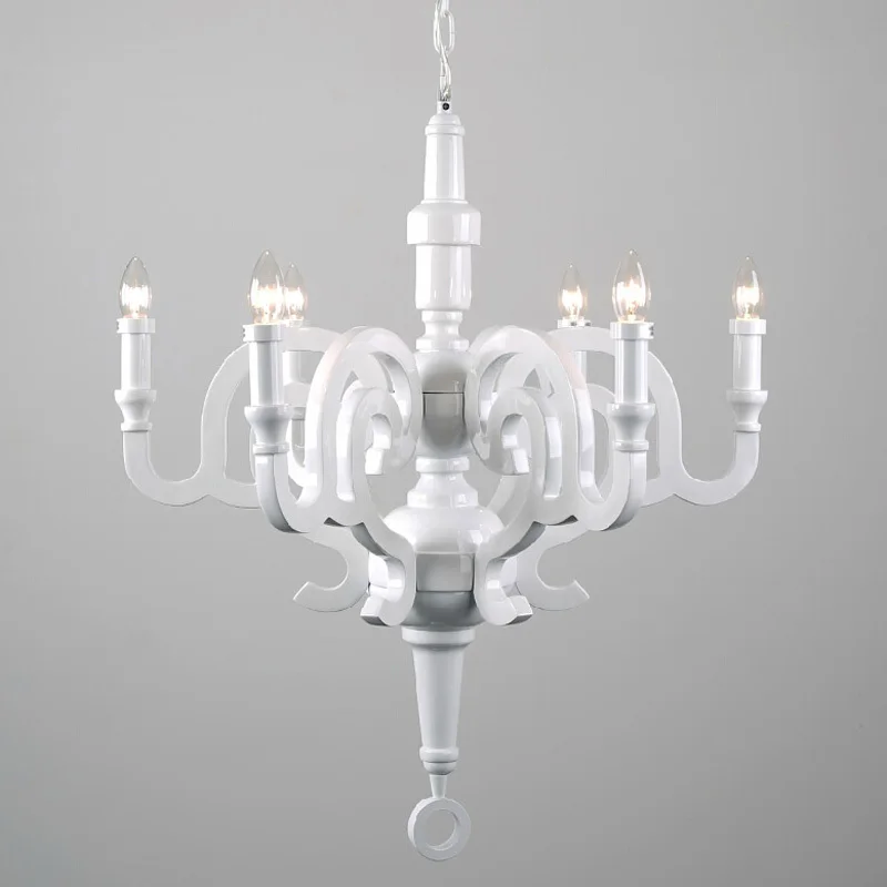 Ecolight Free Shipping Modern Wood Chandeliers 5 Or 6 Lights E14 Ecolight Free Shipping Modern Wood Chandeliers 5 Or 6 Lights E14 White Black Painting Living Chandelier Light Lamp Lighting In From