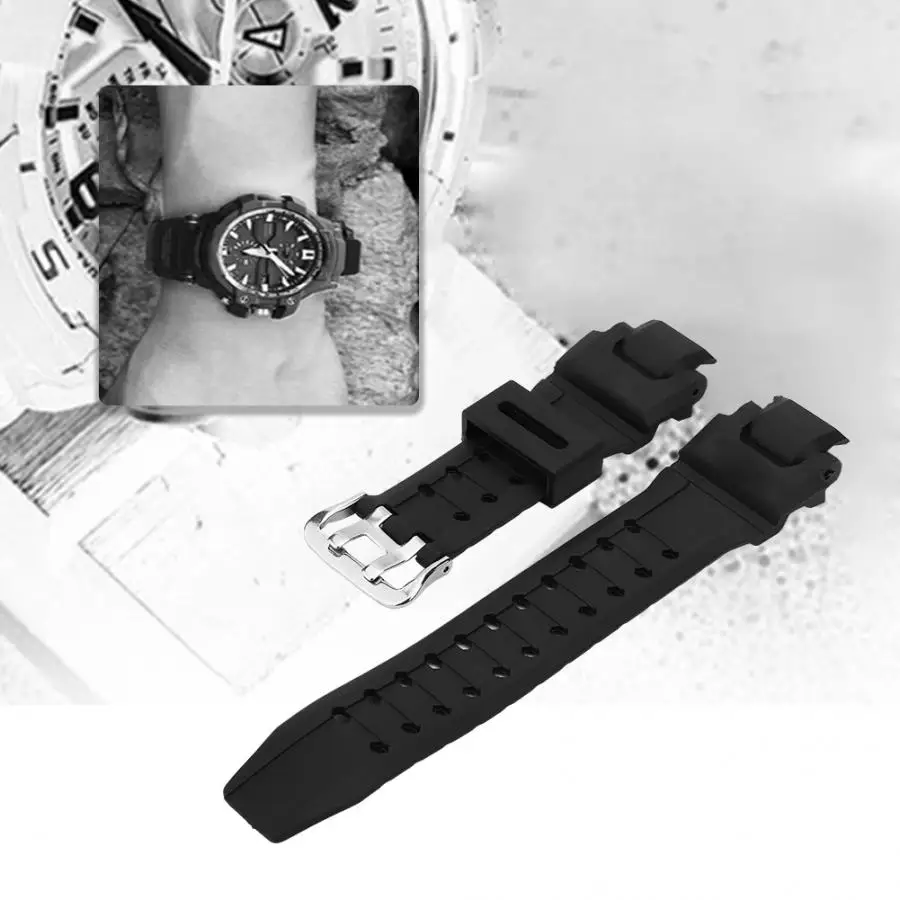 Ремешок для часов из ПУ кожи G SHOCK GA GW сменный черный водонепроницаемый ремешок