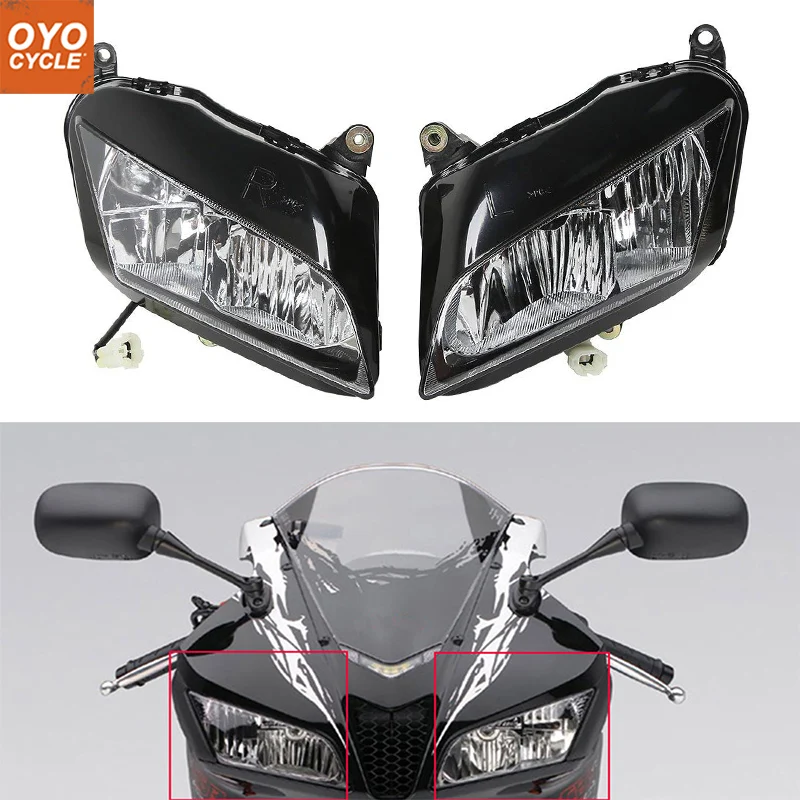 Cheap Offer for  For 07-12 Honda CBR600R CBR 600RR Motorcycle Front Headlight Head Light Lamp Headlamp 2007 2008 200