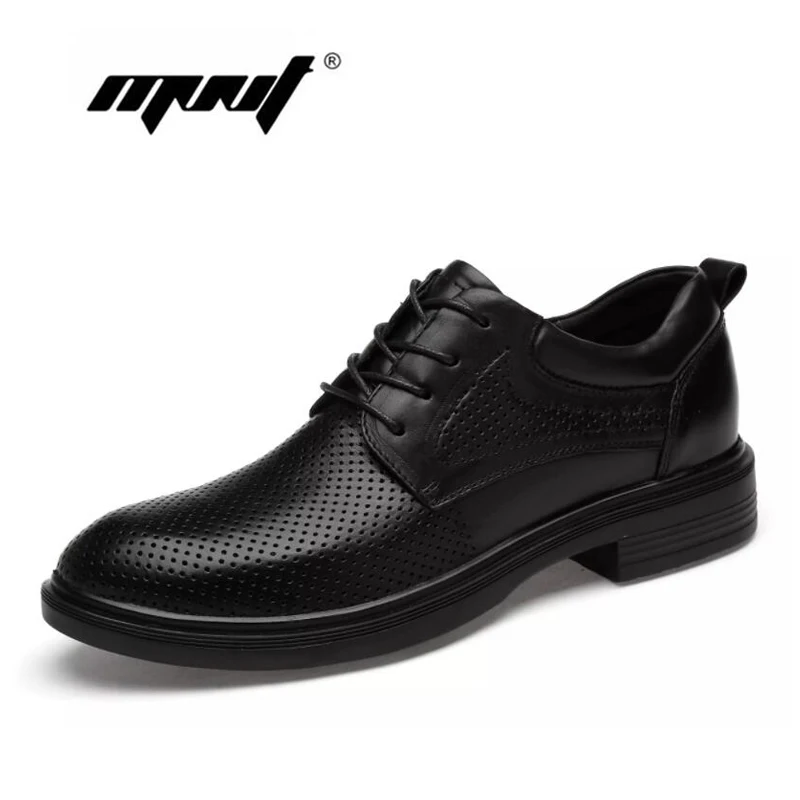

Genuine Leather Dress Shoes Handmade Plus Size Oxfords Shoes Men Mesh Wedding Business Men Shoes