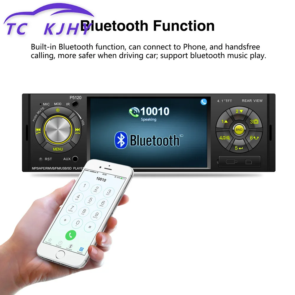 Автомобильный радиоприемник MP3 MP4 MP5 Hands free дистанционное управление sd карта USB AUX