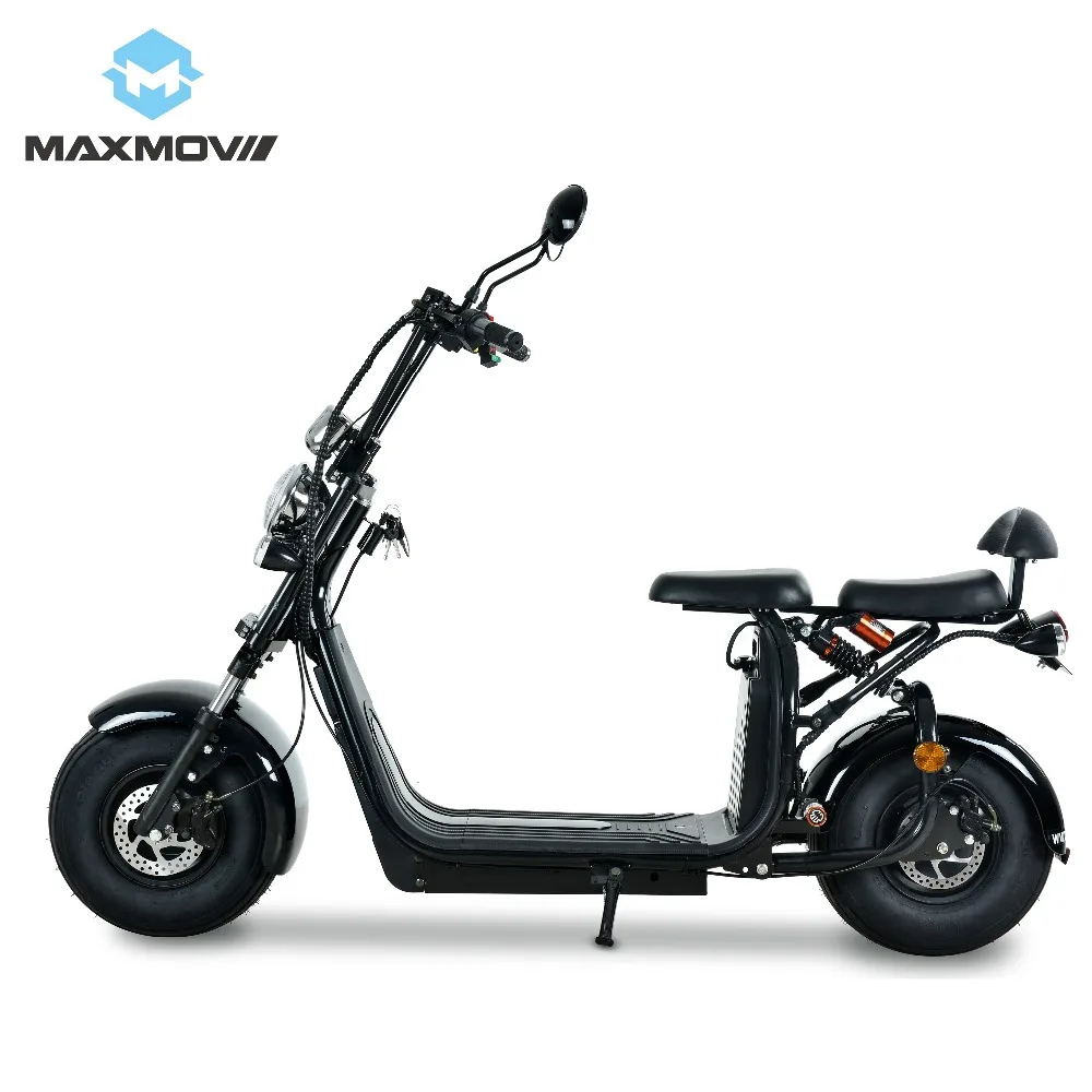 Best 2019 Hot Selling 1000W Hub Motor Wheel Electric Citycoco Scooter EEC with Dual Seats for Passenger 2