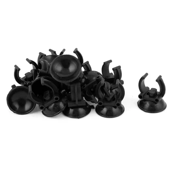 

10pcs/set Black Aquarium Heater Clip Suction Cups Fish Tank Air Line Pipe LED Lights Heating Rods Clip Holder Fixed Suction Cups