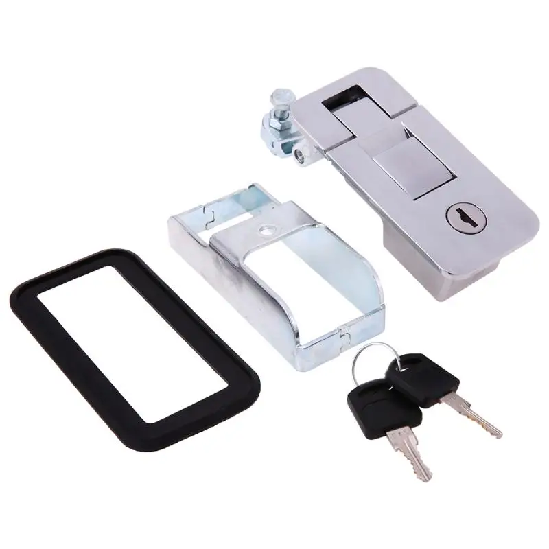 

Camper Trailer Truck Caravan Canopies Lock Zinc Alloy+Rubber Toolbox Handle Compression Latch Chrome Color 110 X 56 X 27 mm