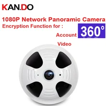 Encryption for video& account support 128GB HD1080P 360 Panorama Wifi IP Camera network Surveillance Camera P2P VR camera