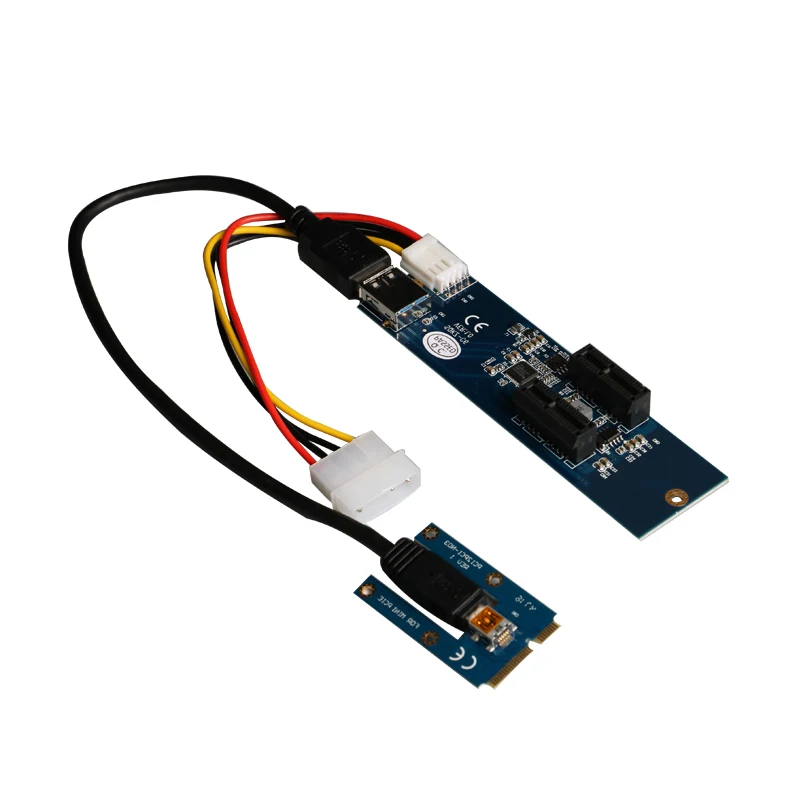 Адаптер Mini PCI e Express 1x переходник с 1 на 2 преобразователей карта расширения USB 3 0