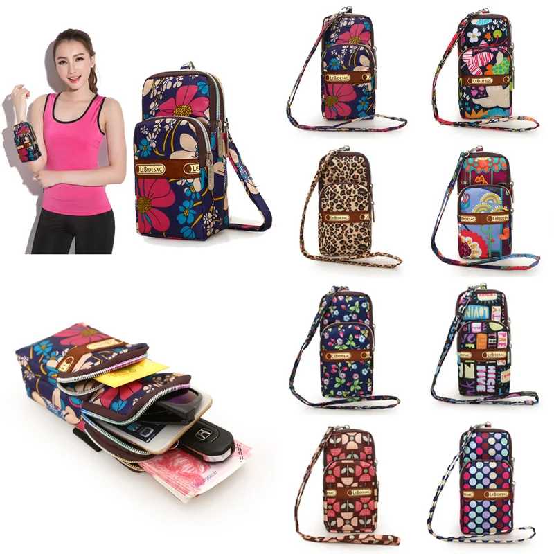 Fashion Mobile Phone Pouch Cross-body Mobile Phone Shoulder Bag Pouch Case Belt Purse Wallet Women Mobile Phone Bag 3D20