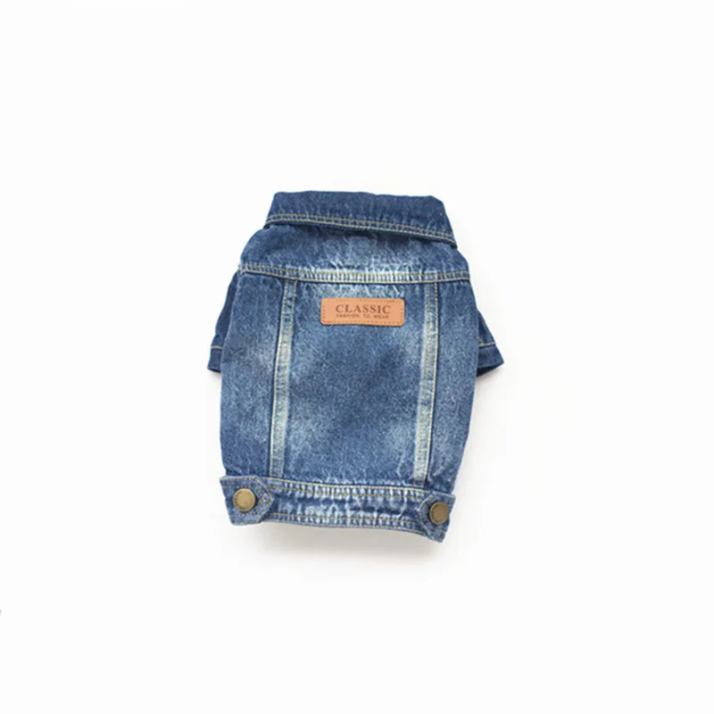 

Pet Dog Fashion Jacket Spring&Auturmn Clothes for Pet Dogs Jeans Made Solid Dog clothes DC707