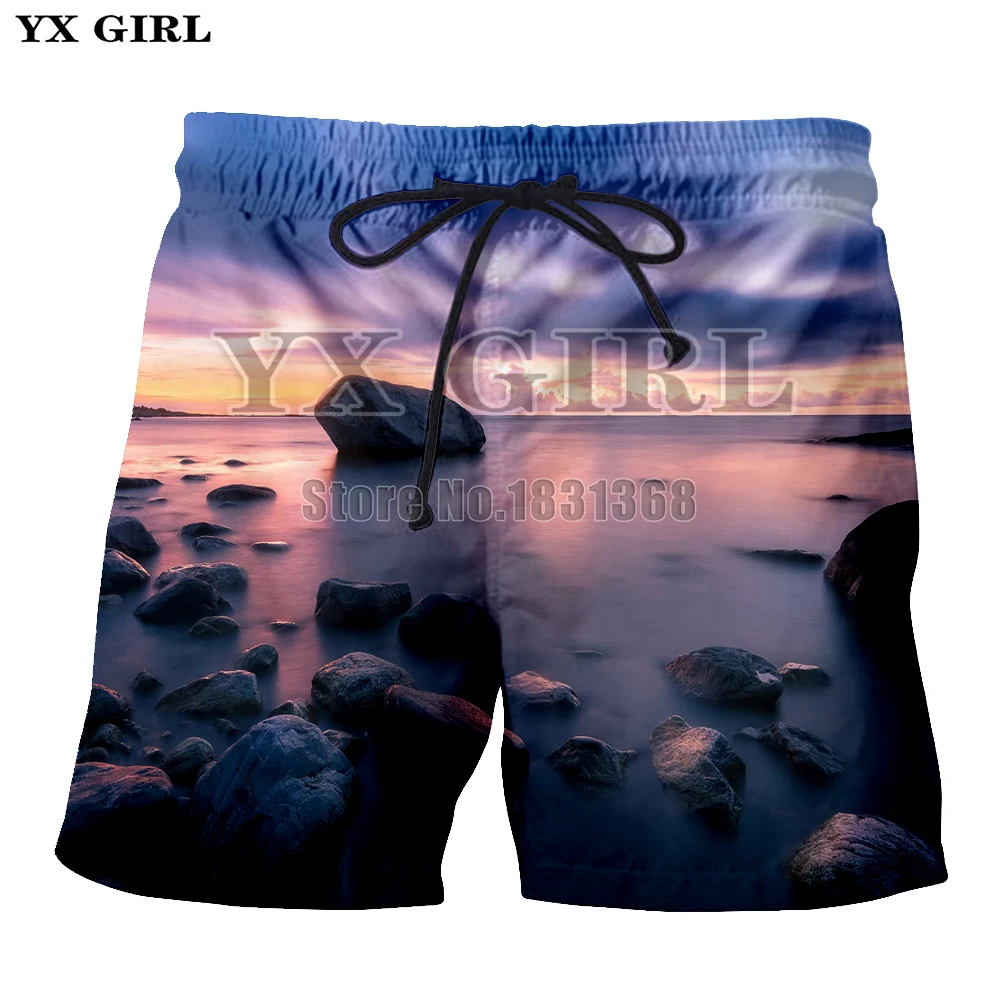 YX GIRL красивые мужские/женские модные шорты с аниме принтом 3d шорты плюс размер Drop Прямая