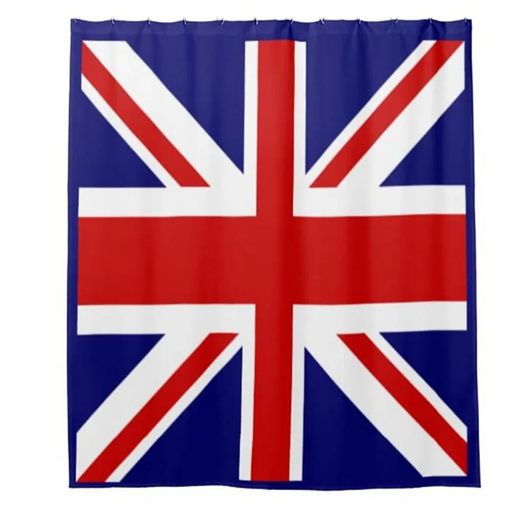 England Great Britain UK Flag shower Curtains Hooks Bathroom Curtain