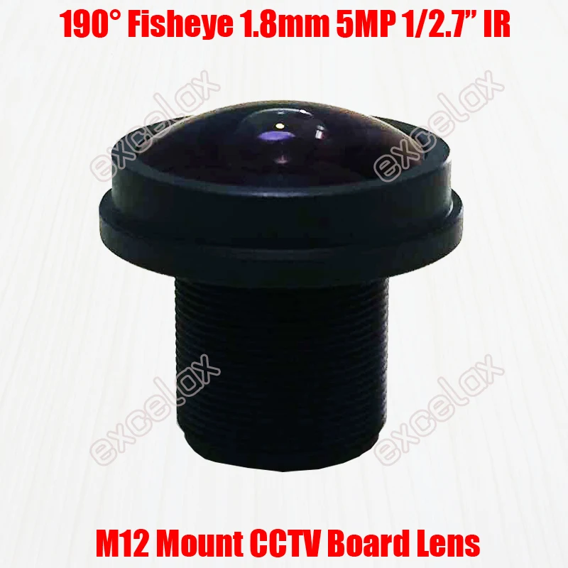 5 шт./лот 5MP 1/2. " 1,8 мм Fisheye 190 градусов Широкий формат ИК M12 CCTV плата объектива для 2MP 3MP 4MP 5 мегапиксельная аналоговая ip-камера