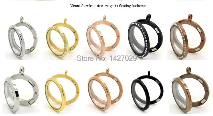 316L stainless steel floating lockets 4