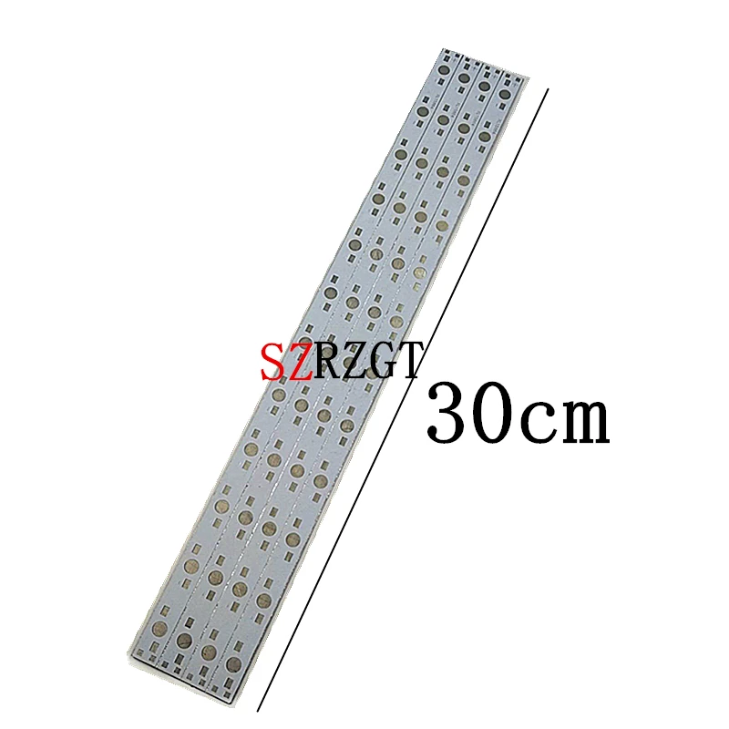 10pcs 30CM x 1CM Aluminum PCB Circuit Board for 12 x 1W, 3W, 5W led chip