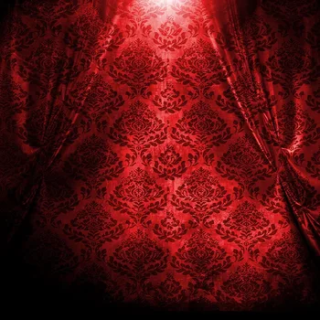 

Red Background For Photography Black Vintage Pattern Backdrop For Baby Shower Wedding Party Photo Studio Booth Props