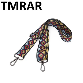 

2019 New handbags strap plaid design national gold buckle canvas bag straps new trendy easy holding shoulder straps qn306