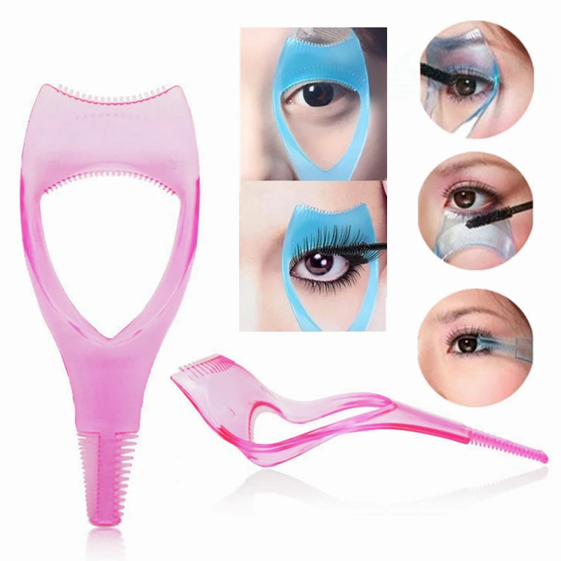 

3 In1 Mascara Cosmetic Applicator Guide Guard Eyelash Curling Extension Comb Lashes Thick Makeup Lengthening Board Tool