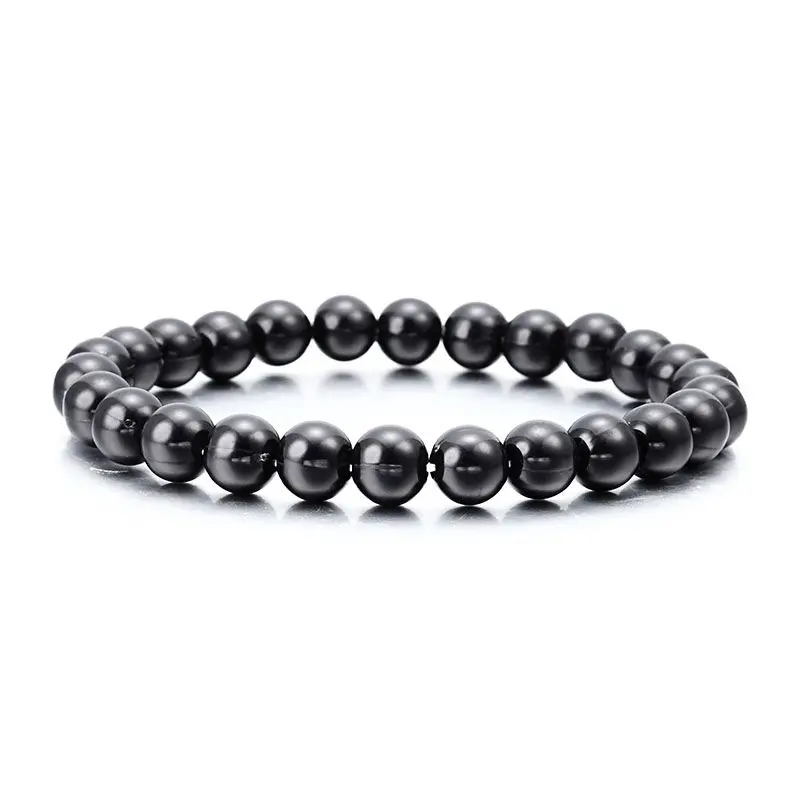 

2019 new fashion simple black bead bracelet women or man personality bracelet jewelry gift ns49