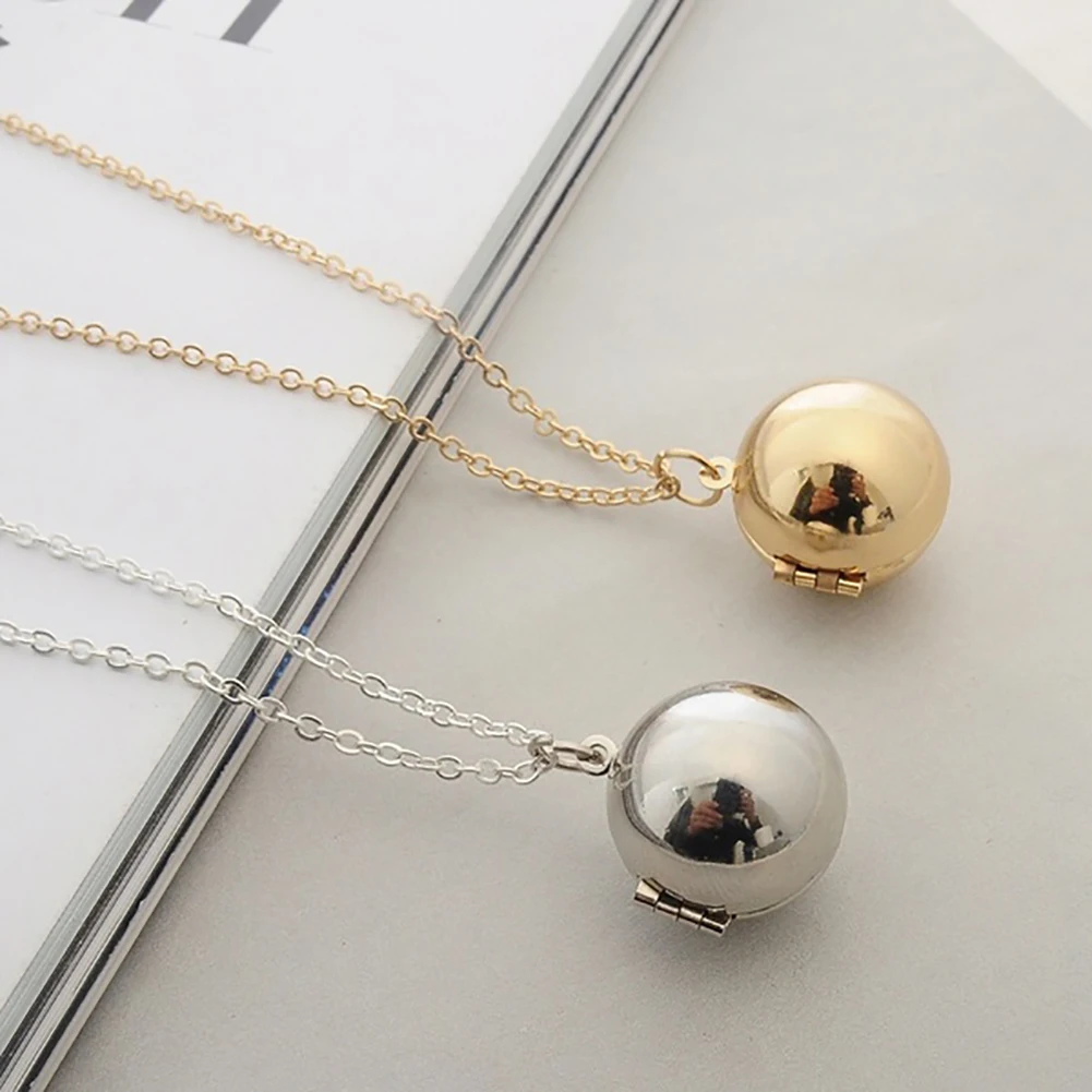 Модное ожерелье унисекс секретное сообщение мяч ожерелье с подвеской-замочком цепь ювелирные изделия подарок цепь ожерелье ювелирные изделия