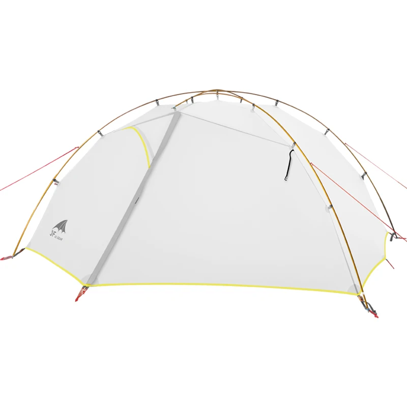 Billige 3F UL GETRIEBE Grün und weiß 4 Saison Camping Zelt 15D Nylon Doppel Schicht Wasserdichte Zelt für 2 Personen