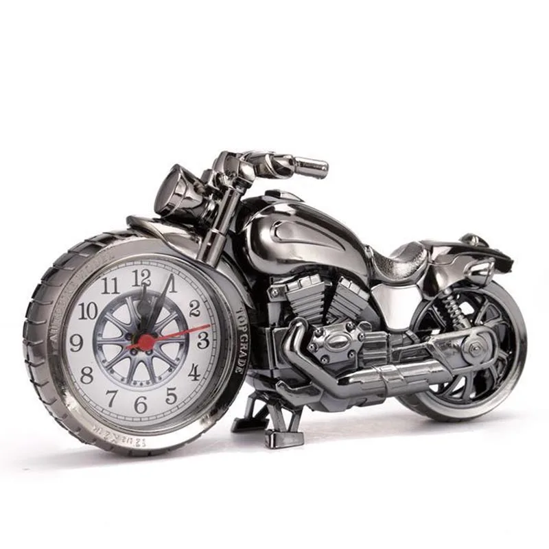 Creative Motorcycle Motorbike Pattern Alarm Clock Desk Clock