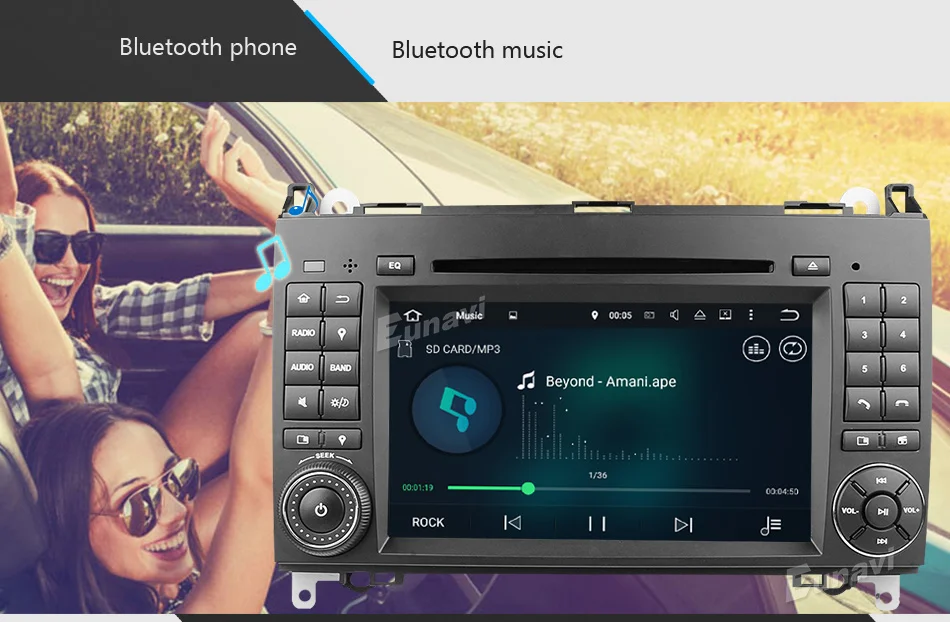 Sale Eunavi 2 Din Android 8.0 Octa 8 core Car DVD Player For Benz Sprinter Vito W169 W245 W469 W639 B200 Radio GPS WiFi 4G RAM 4GB 12