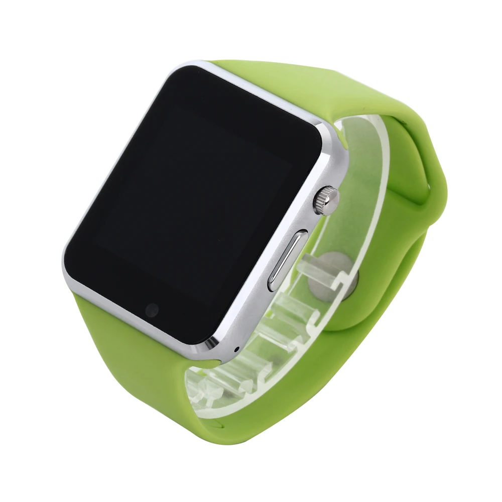 Детские Bluetooth Смарт-часы для мужчин с камерой Facebook Whatsapp Twitter Синхронизация SMS Smartwatch поддержка SIM TF карты для Android PK A1 - Цвет: green