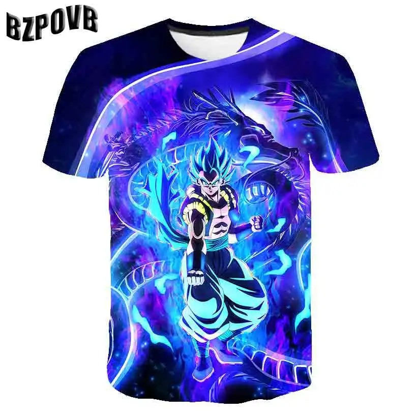 

2019 New Dragon Ball Bulma Super Saiyan Vegeta T-shirt 3D Men Women Anime Kid Goku Goten Gohan T shirt Harajuku Lonzo Ball