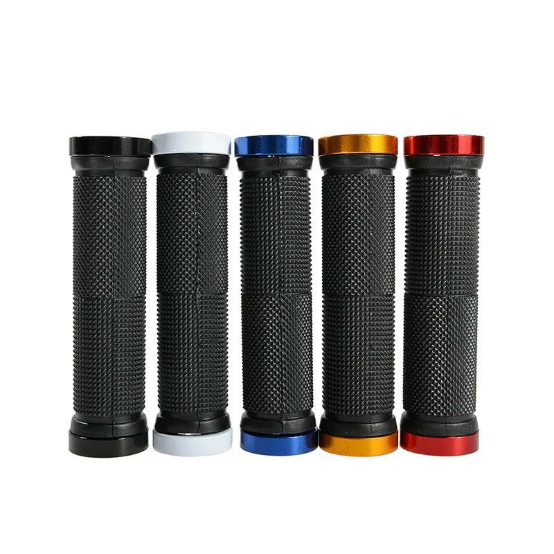 

Aluminium Alloy Double Lock On Mountain Bike Bicycle Cycling Handle Bar Anti-slip Grips Rubber Fixie Soft Handlebar Grips