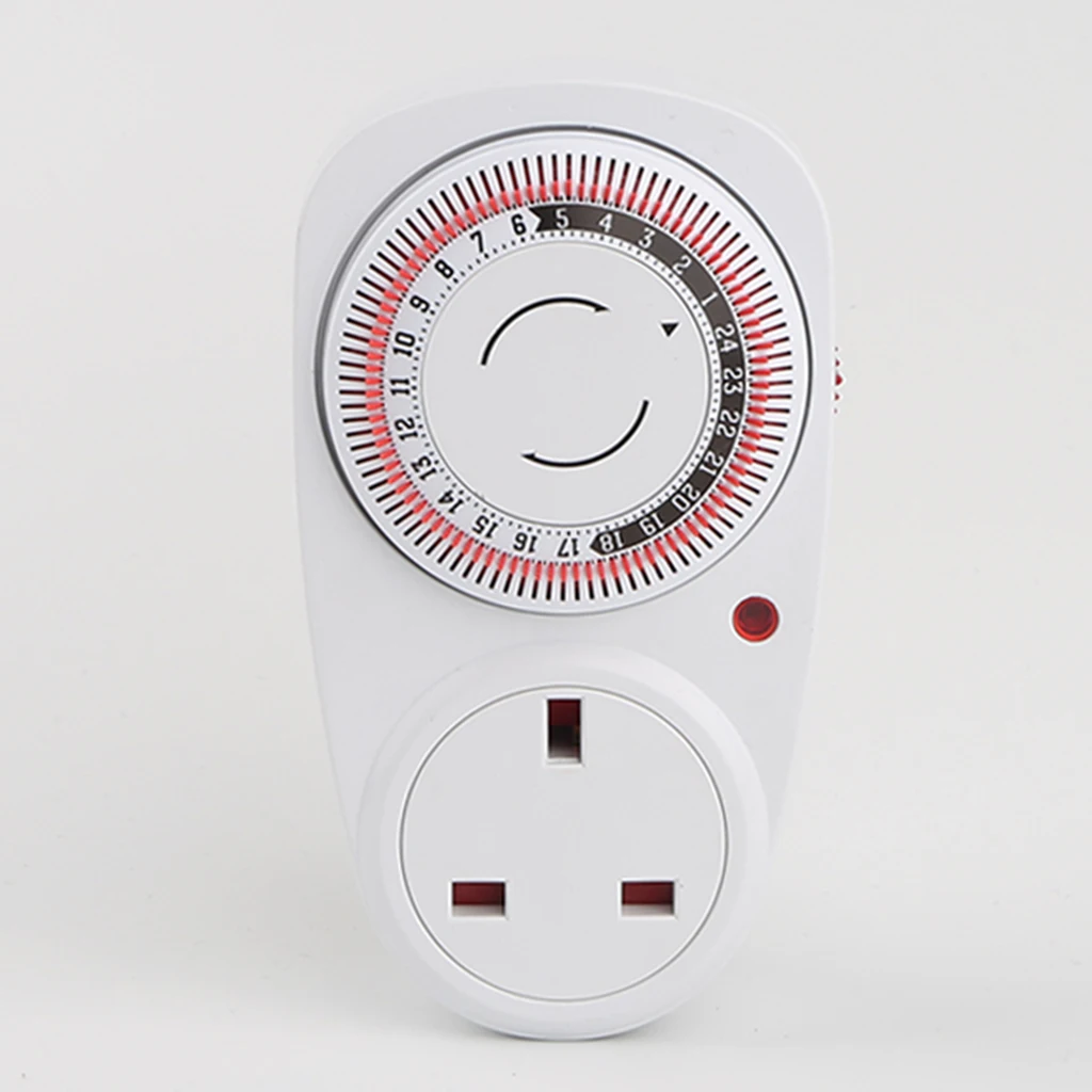 Multi Uses 24Hour Mechanical Wall Outlet Timer Home Appliace Interval Clock Socket Gardening Watering Scheduled Timing Timer