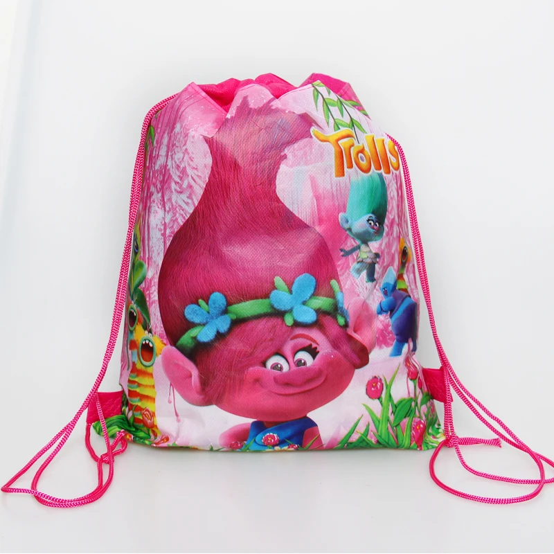 

1pc Drawstring Bags 3D Printing Trolls Portable Drawstring bags Girls Shoes Bags Women Travel Pouch Storage Clothes Backpacks