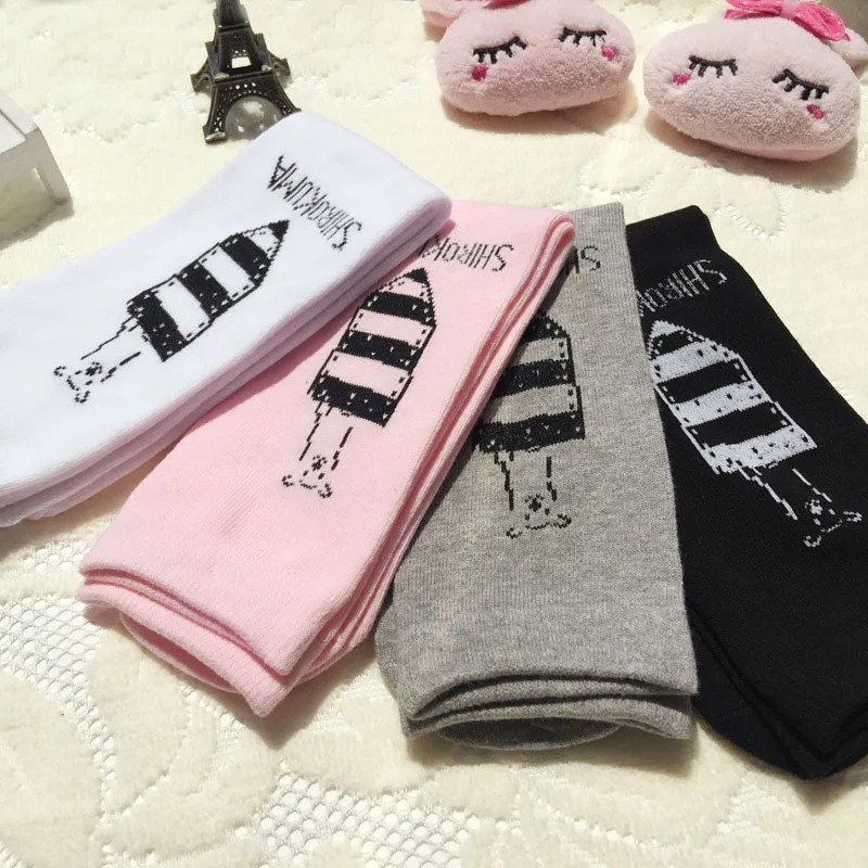 

Spring/Autumn/Winter girls cartoon bear cotton jacquard stockings leg warmers for warm Children's High knee socks