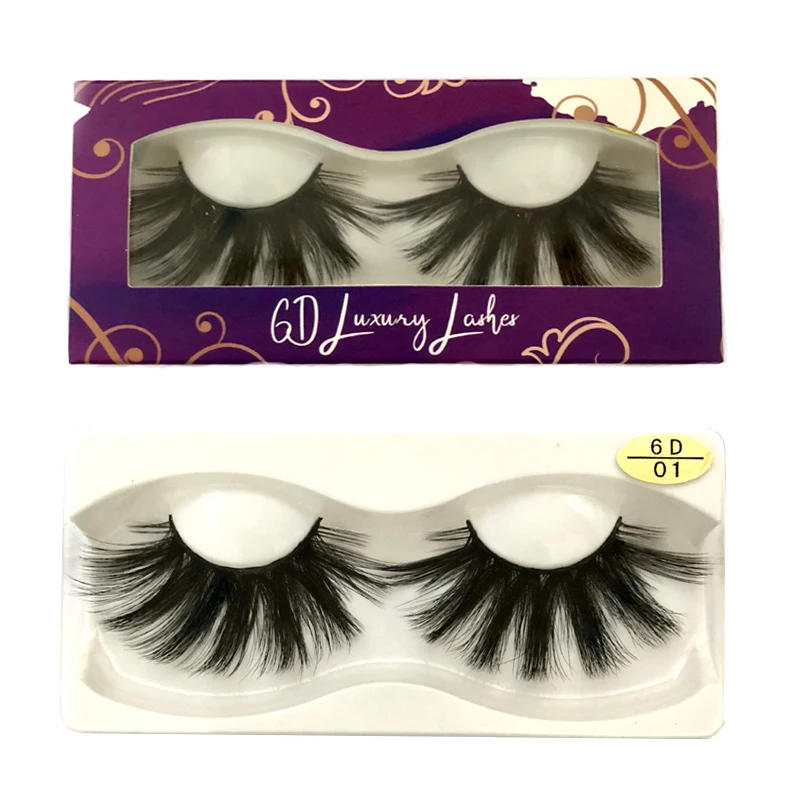 

New arrivals Extra length faux mink fur 6D eyelash 25mm silk lashes Cruelty free Handmade fake lashes