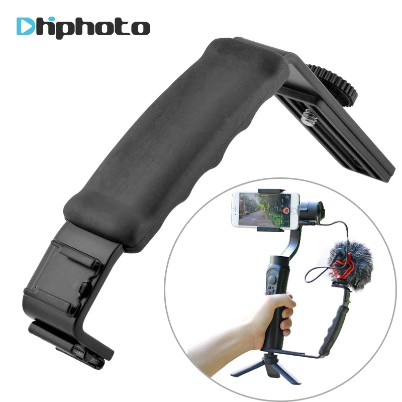  Smooth Q 4 Mic Stand L Bracket Camera Handle Grip for Zhiyun Smooth 4 DJI Osmo LED Light Rode Video